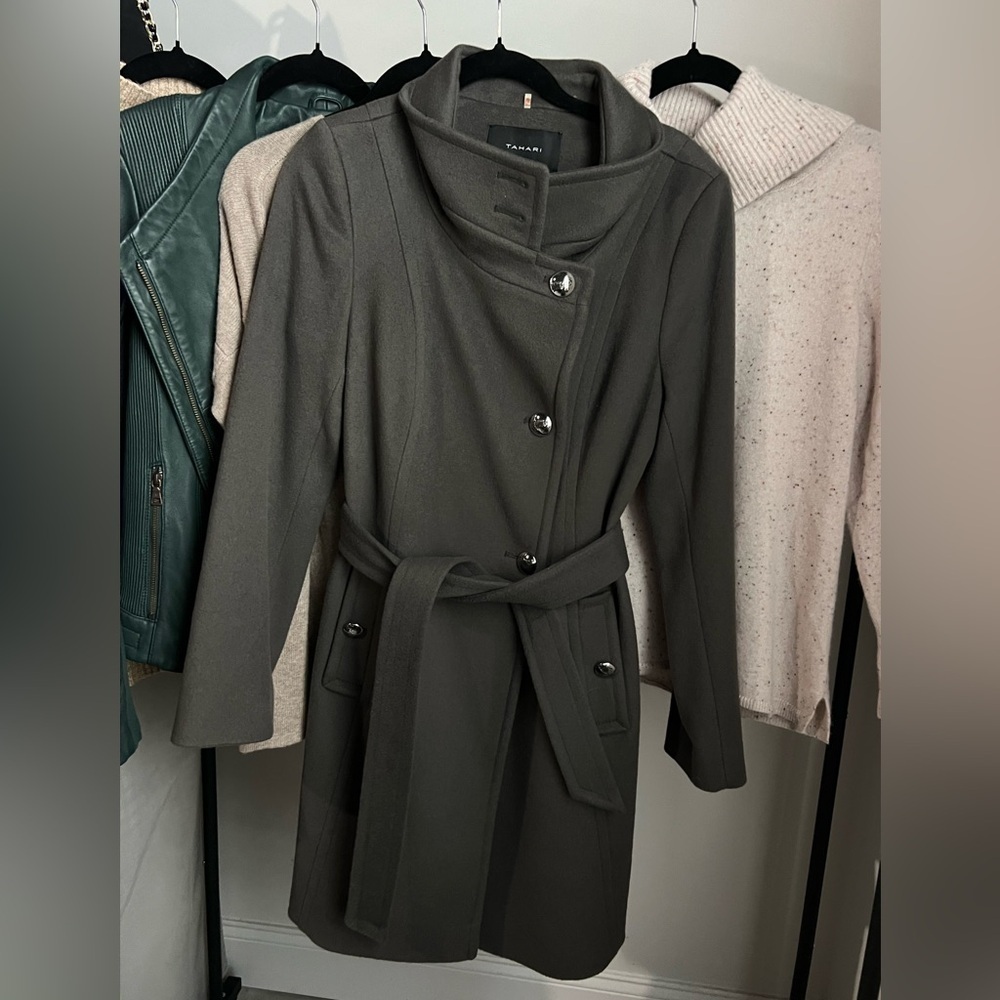 Tahari Loro Piana Italy Wool Coat Size 10 - Picture 4 of 17